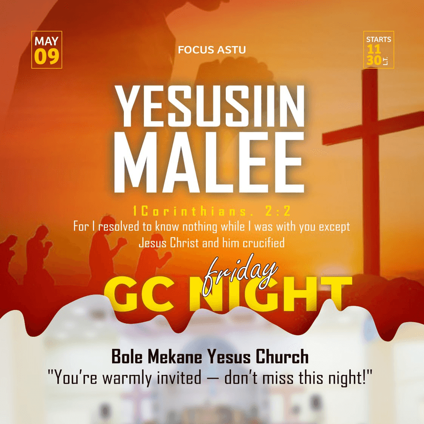 Yesusiin Malee 2025 graphic